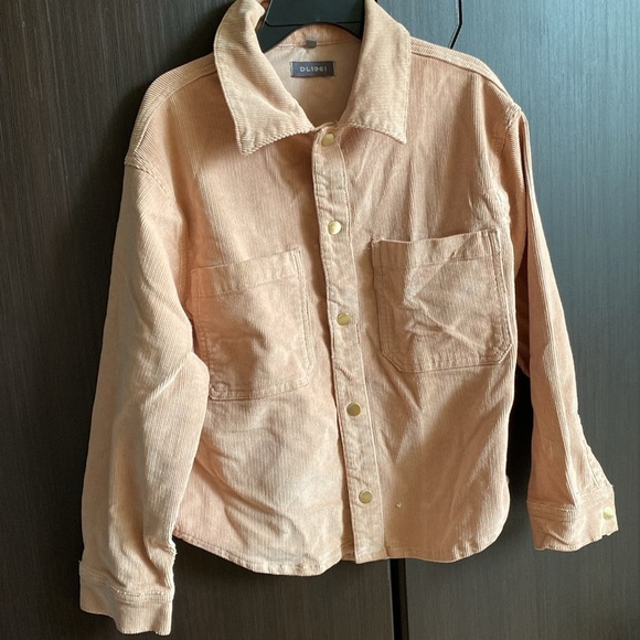 DL1961 Olivia Stretch Corduroy Shirt Kids | Rose Kids size 10-11 Y L - Picture 2 of 3